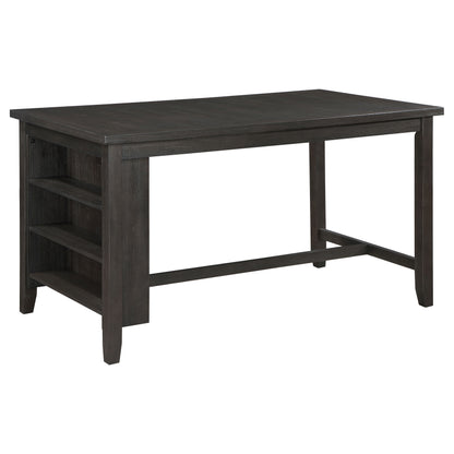 Mercer 66-inch Counter Height Dining Table Dark Grey