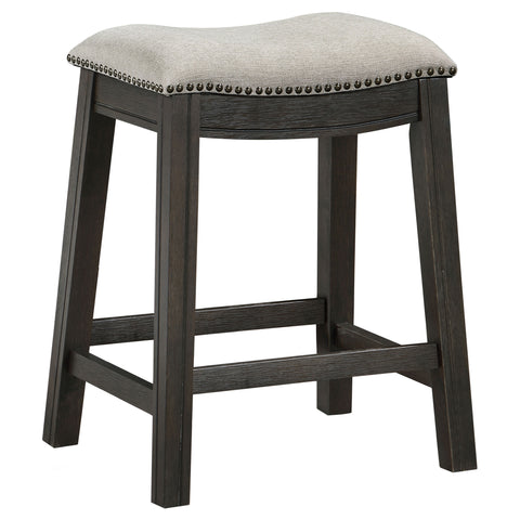 Leorio Backless Counter Stool Dark Grey (Set of 2)Dark Grey