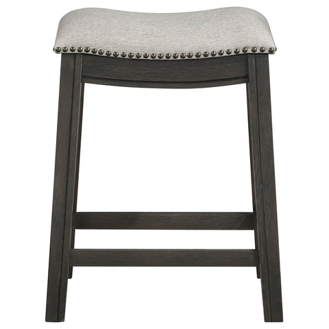 Leorio Backless Counter Stool Dark Grey (Set of 2)Dark Grey