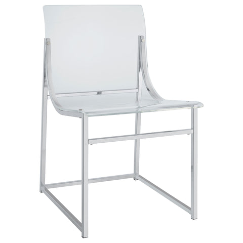 Marietta Acrylic Dining Side Chair Chrome (Set of 2)Chrome