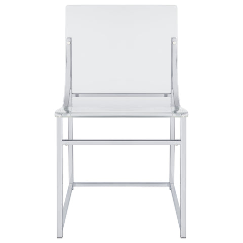 Marietta Acrylic Dining Side Chair Chrome (Set of 2)Chrome