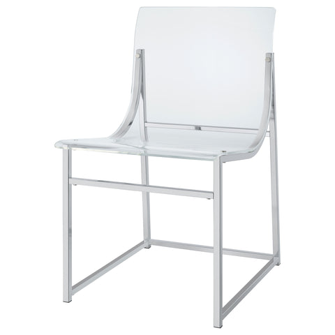 Marietta Acrylic Dining Side Chair Chrome (Set of 2)Chrome