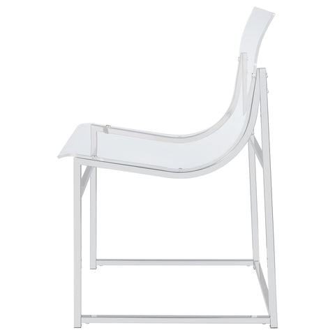 Marietta Acrylic Dining Side Chair Chrome (Set of 2)Chrome