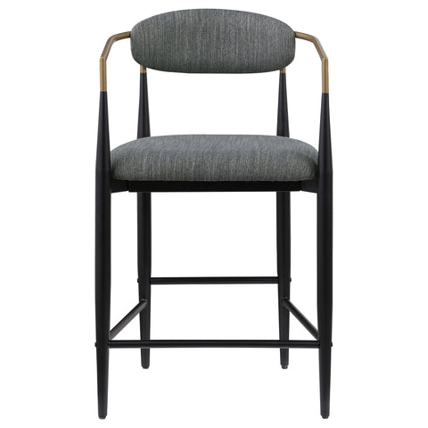 Dalia Fabric Upholstered Counter Chair Dark Grey (Set of 2)Dark Grey