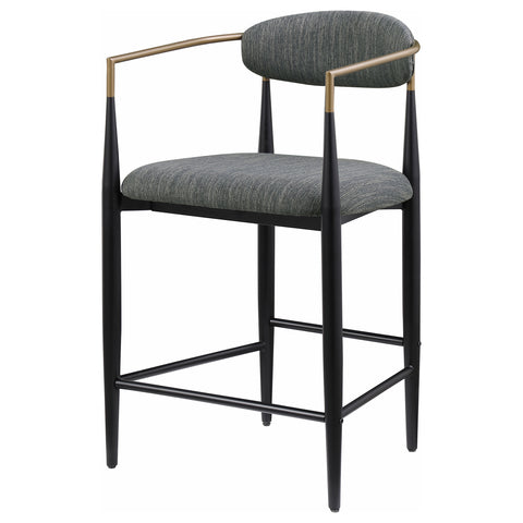 Dalia Fabric Upholstered Counter Chair Dark Grey (Set of 2)Dark Grey