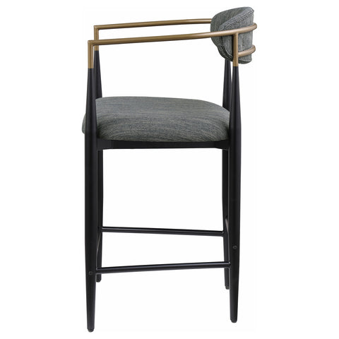 Dalia Fabric Upholstered Counter Chair Dark Grey (Set of 2)Dark Grey