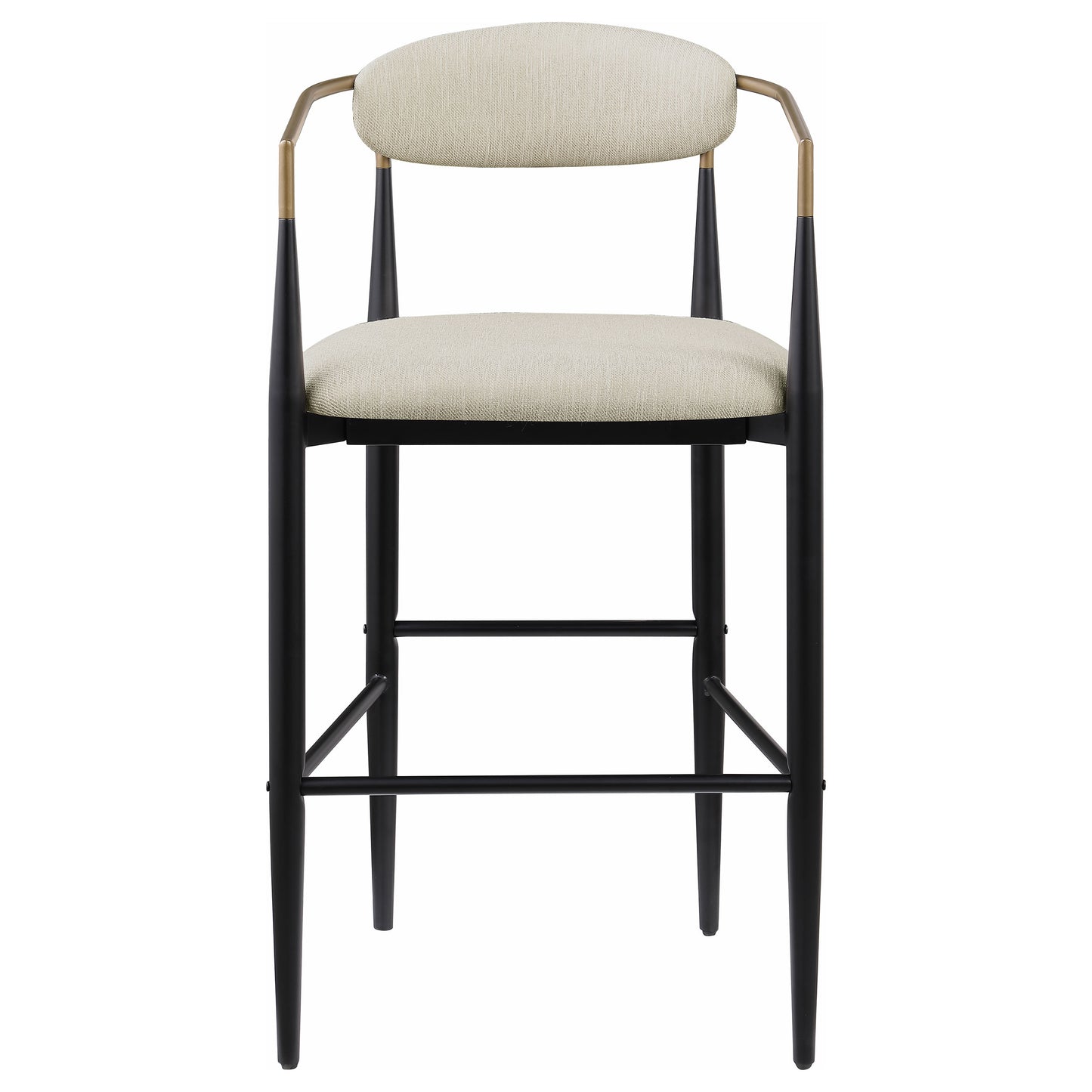 montlake fabric upholstered bar chair beige (set of 2)