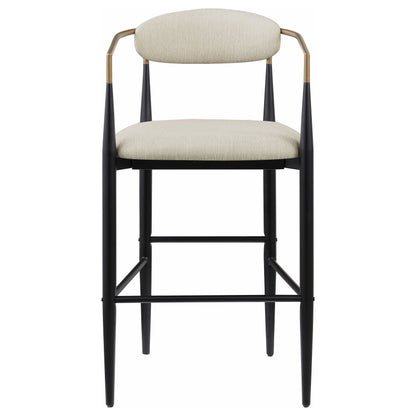 Montlake Fabric Upholstered Bar Chair Beige (Set of 2)