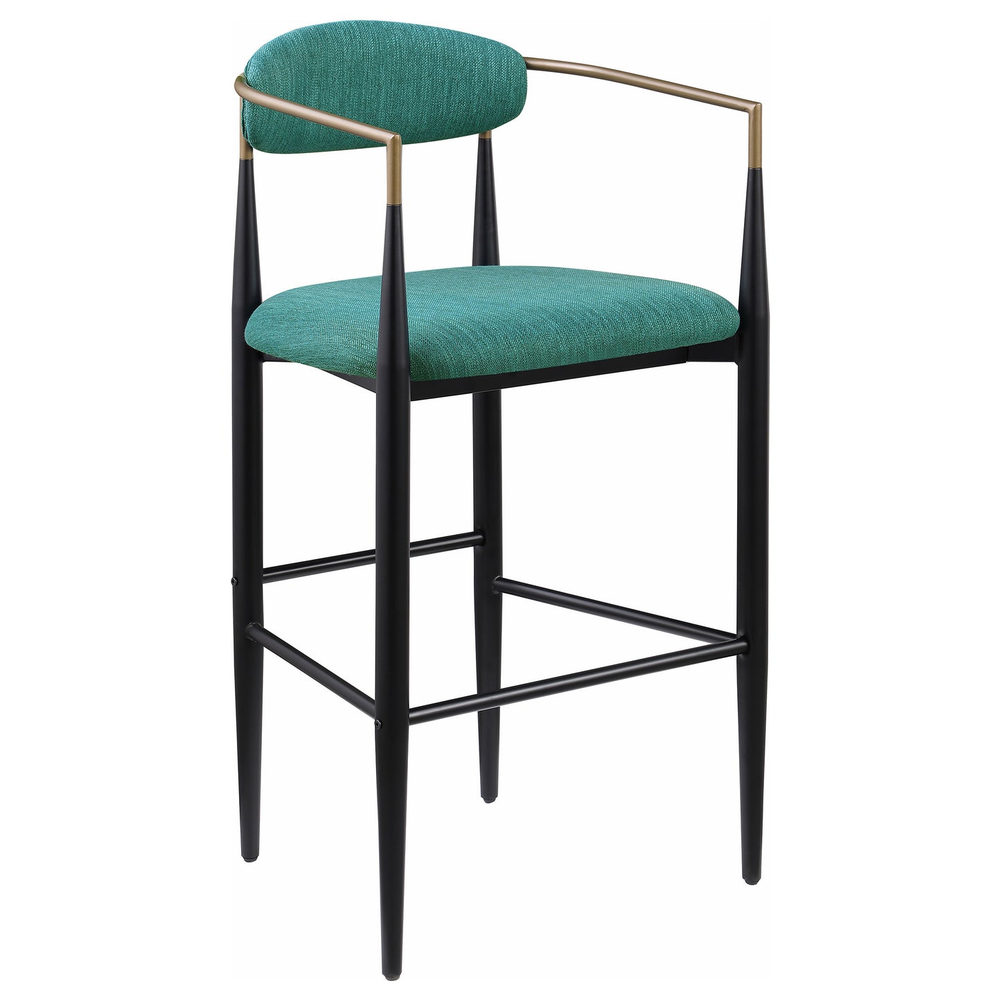 montlake fabric upholstered bar chair green (set of 2)