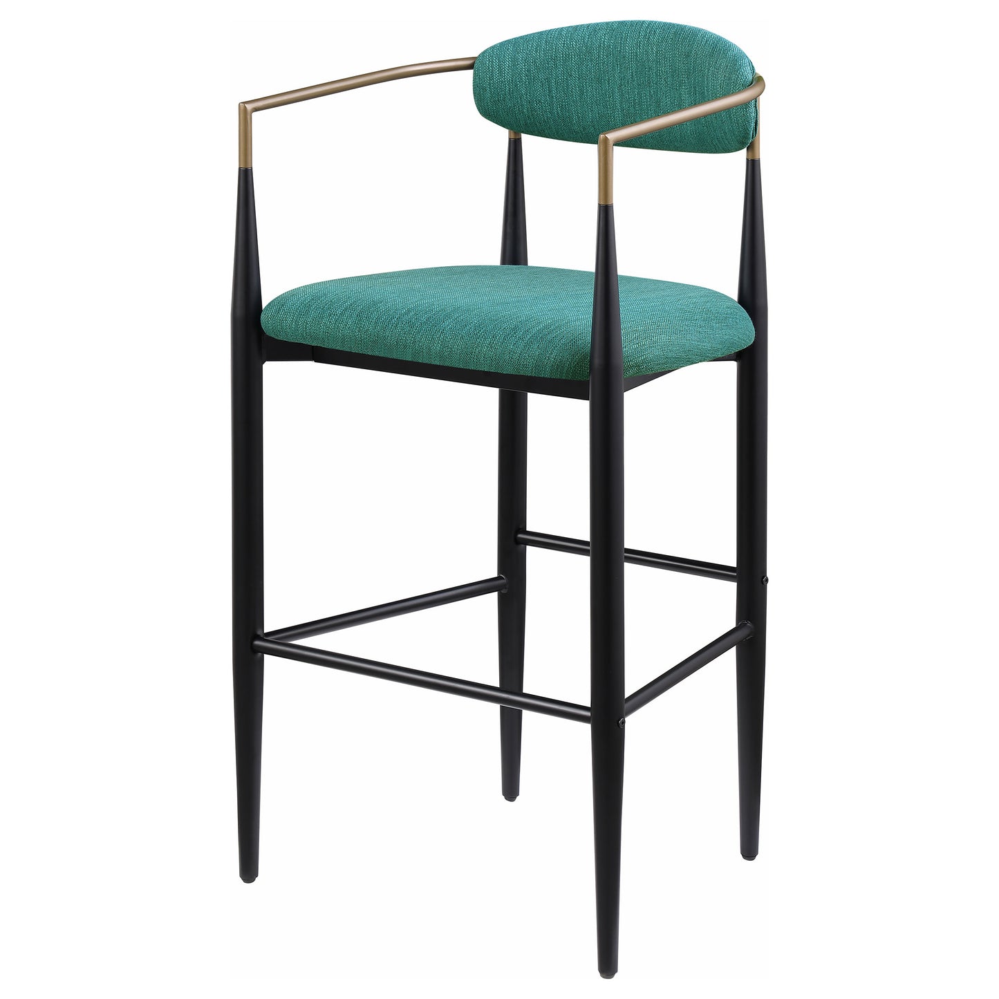 montlake fabric upholstered bar chair green (set of 2)