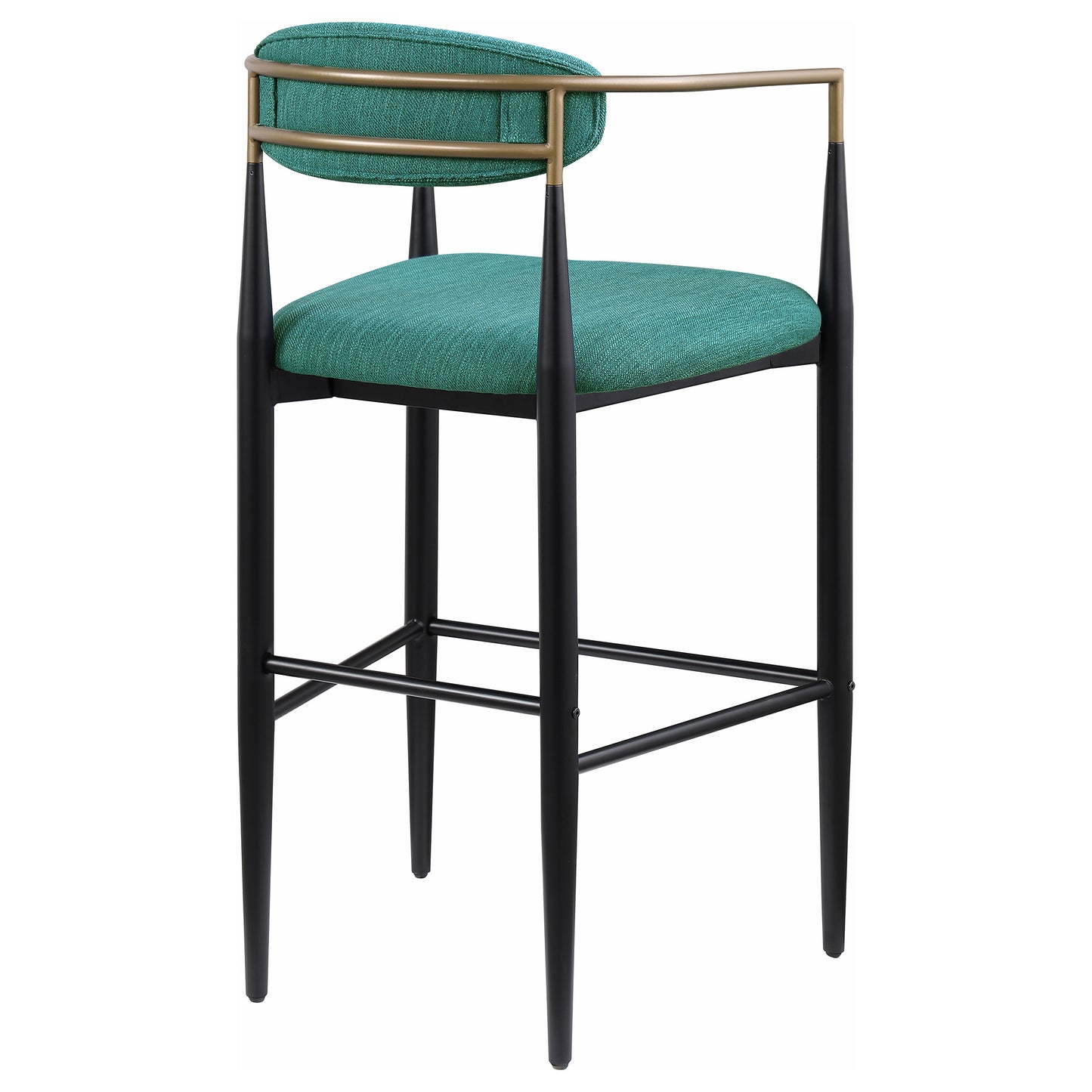 montlake fabric upholstered bar chair green (set of 2)