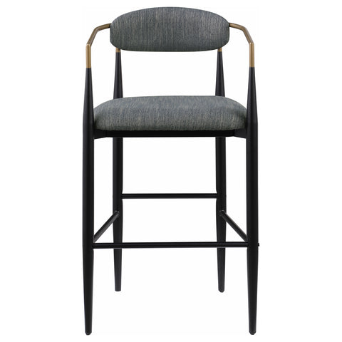 Dalia Fabric Upholstered Bar Chair Dark Grey (Set of 2)Dark Grey