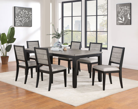 Darien 7-piece Rectangular Extension Leaf Dining Set BlackBlack