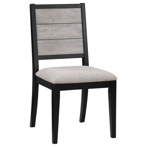 Darien Wood Dining Side Chair Grey and Black (Set of 2)Black
