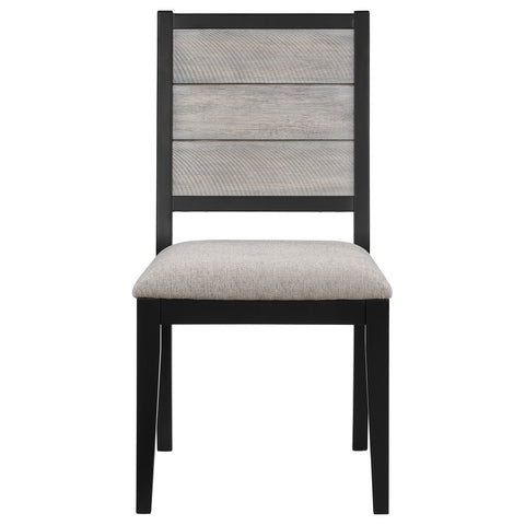 Darien Wood Dining Side Chair Grey and Black (Set of 2)Black
