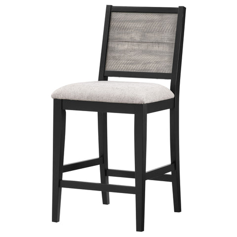 Darien Wood Counter Chair Grey and Black (Set of 2)Grey