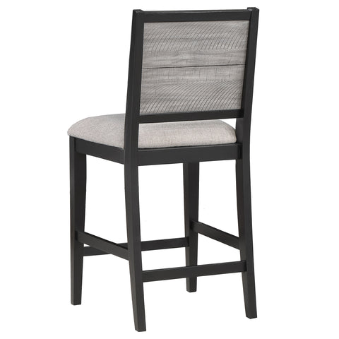 Darien Wood Counter Chair Grey and Black (Set of 2)Grey