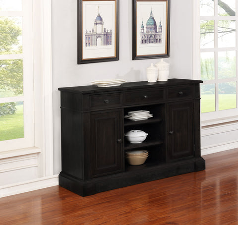 Juniper 2-door Sideboard Buffet Cabinet Distressed NoirDistressed Noir