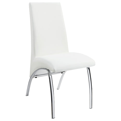 Turk Upholstered Dining Side Chair White (Set of 2)White