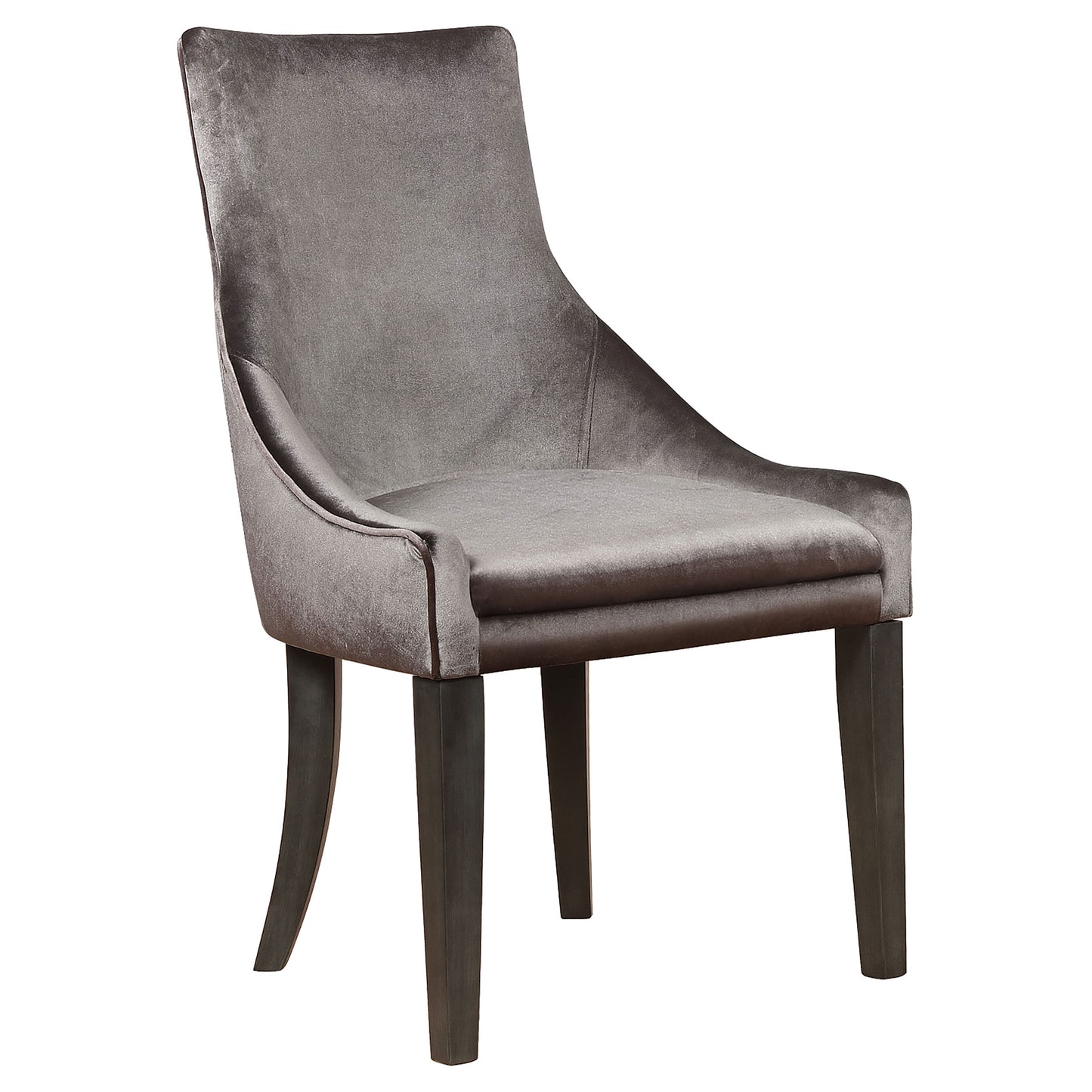 juniper velvet upholstered dining side chair grey (set of 2)grey