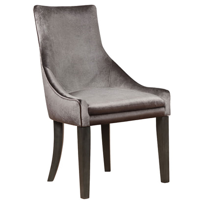 Juniper Velvet Upholstered Dining Side Chair Grey (Set of 2)Grey