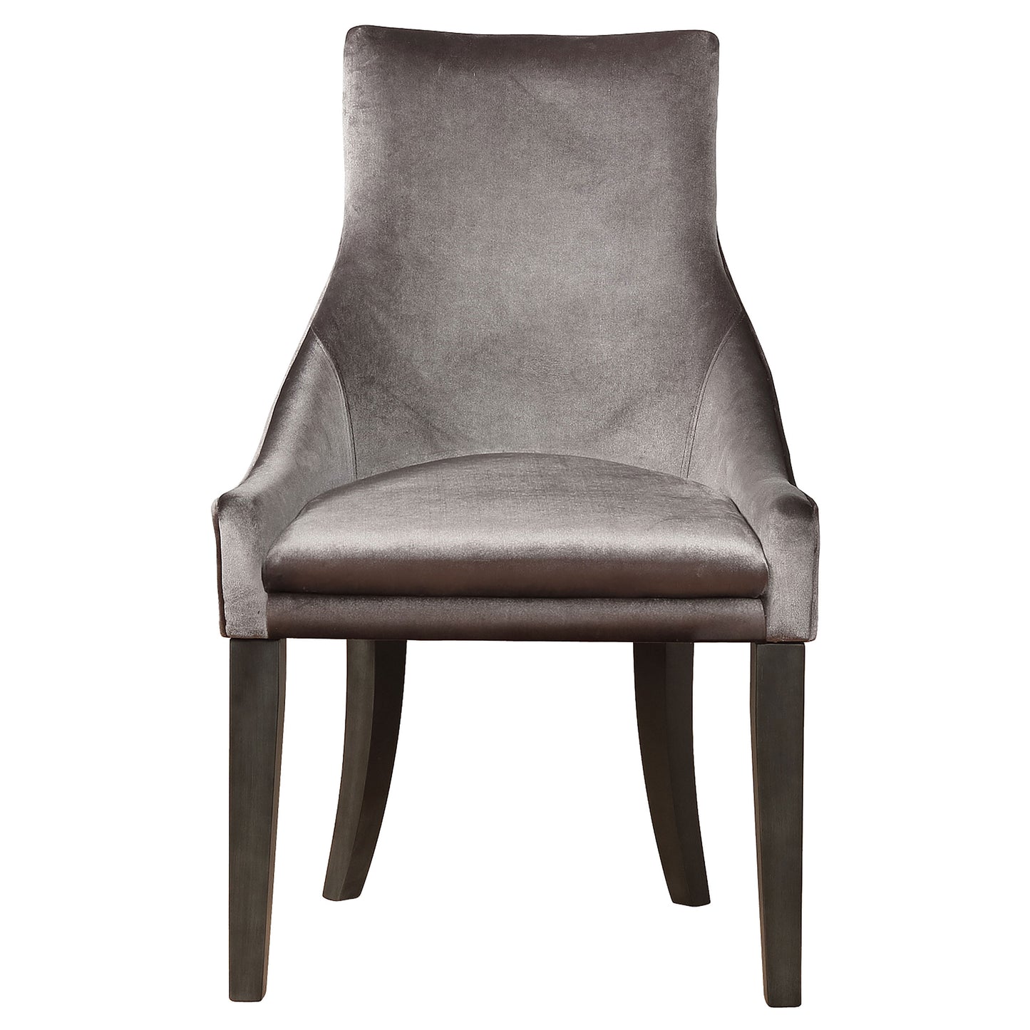 juniper velvet upholstered dining side chair grey (set of 2)grey