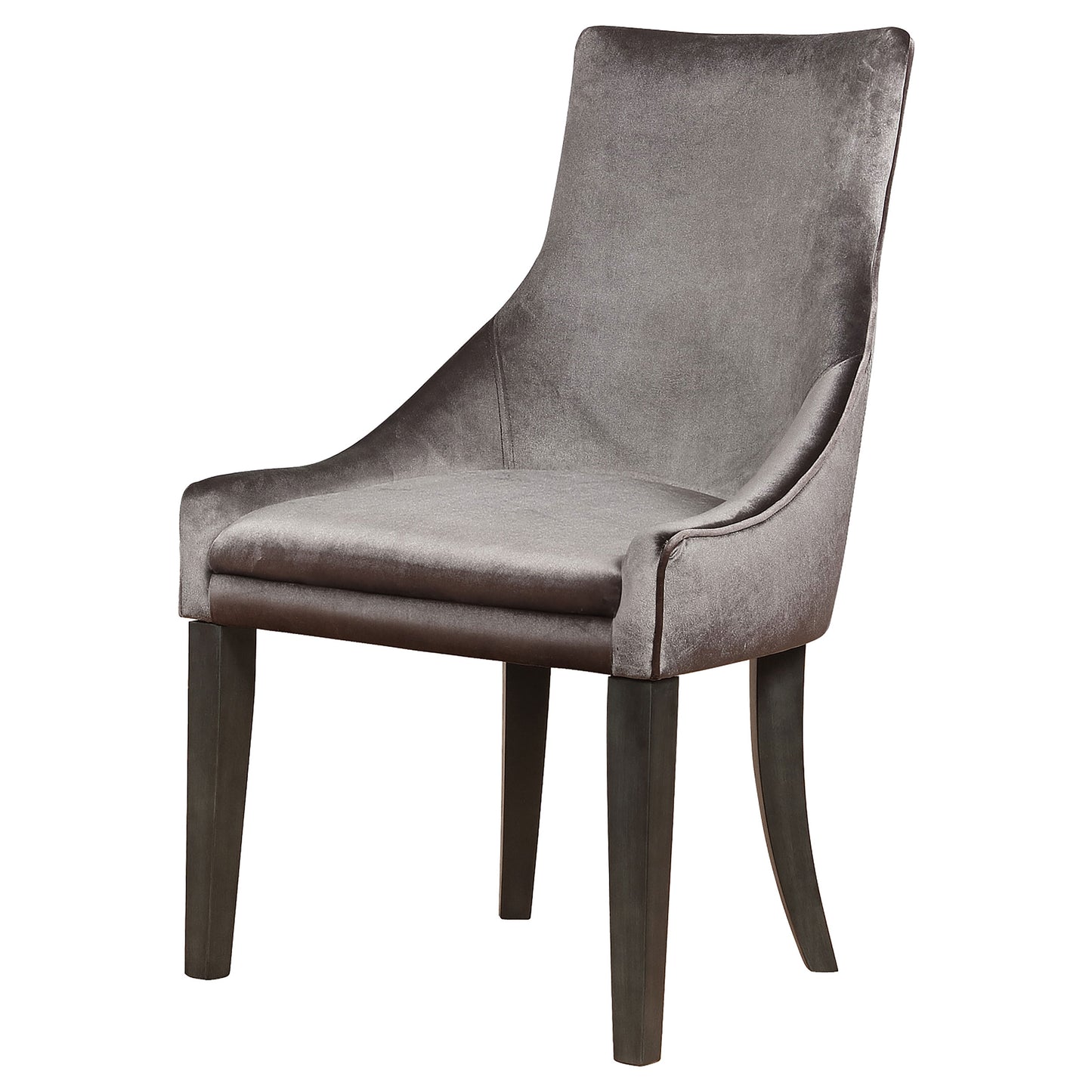 juniper velvet upholstered dining side chair grey (set of 2)grey