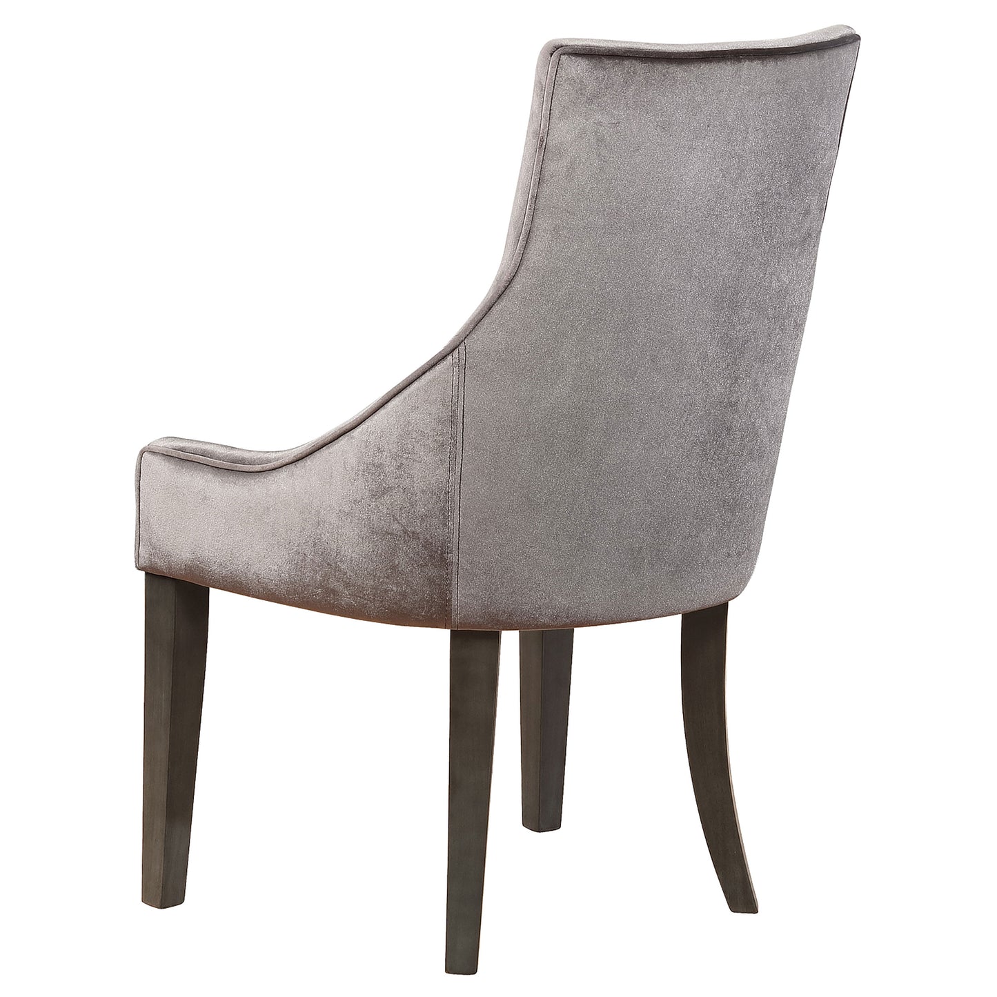 juniper velvet upholstered dining side chair grey (set of 2)grey