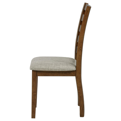 Siega Wood Dining Side Chair Upholstered Seat Warm Brown