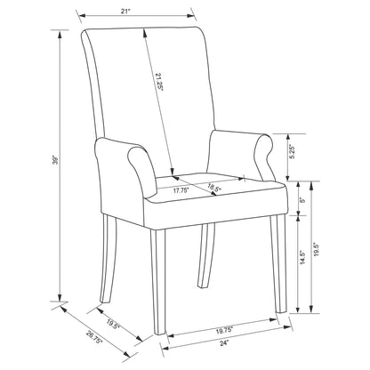 Miriam Upholstered Arm Chair Beige