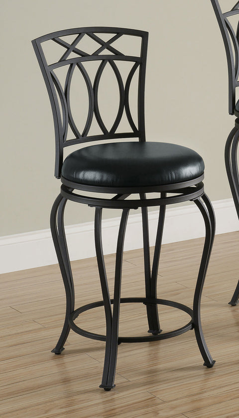 Miriam Upholstered Swivel Counter Height Stool BlackBlack