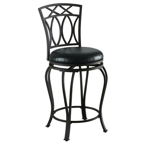 Miriam Upholstered Swivel Counter Height Stool BlackBlack