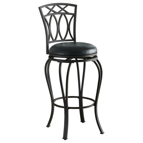 Miriam Upholstered Swivel Bar Stool BlackBlack
