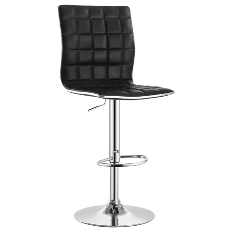 Joe Upholstered Adjustable Bar Stool Black (Set of 2)Black