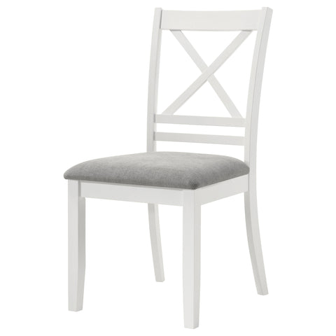 Ingrid Cross Back Wood Dining Side Chair White (Set of 2)White