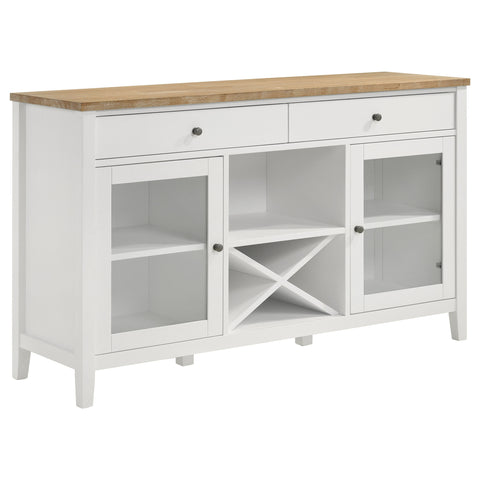 Ingrid 2-door Dining Sideboard Buffet Storage Cabinet WhiteWhite