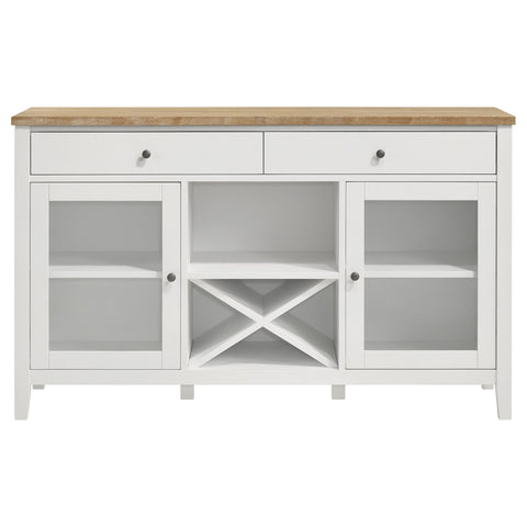 Ingrid 2-door Dining Sideboard Buffet Storage Cabinet WhiteWhite