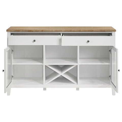 Ingrid 2-door Dining Sideboard Buffet Storage Cabinet WhiteWhite