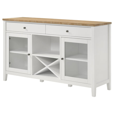 Ingrid 2-door Dining Sideboard Buffet Storage Cabinet WhiteWhite