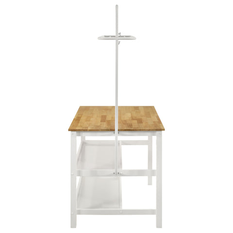Lynette 3-piece Kitchen Island Counter Table Set WhiteWhite