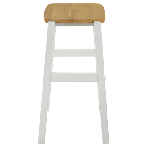Lynette Wood Backless Counter Stool White (Set of 2)White