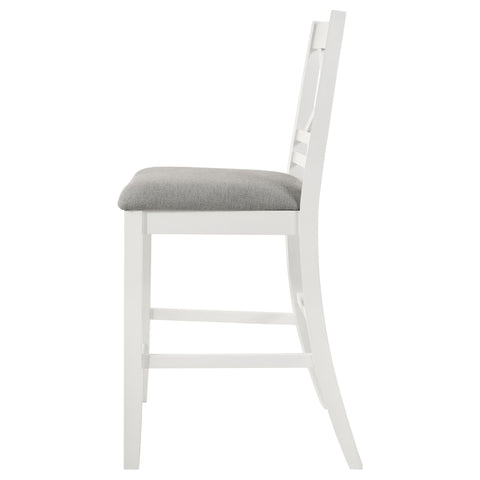Ingrid Wood Counter Chair with Cushion White (Set of 2)White