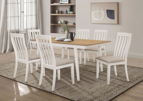 Mckay 7-piece Rectangular Dining Table Set Off WhiteOff White