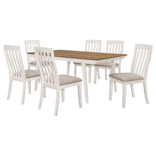 Mckay 7-piece Rectangular Dining Table Set Off WhiteOff White