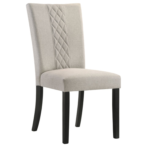 Mineta Fabric Upholstered Dining Side Chair Beige (Set of 2)Beige