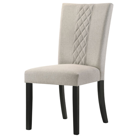 Mineta Fabric Upholstered Dining Side Chair Beige (Set of 2)Beige