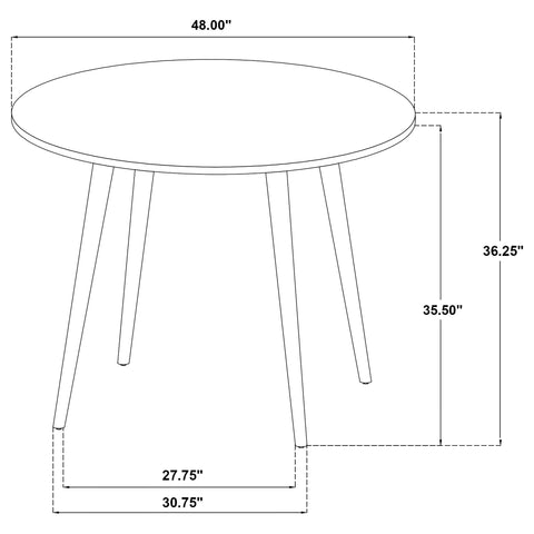 Badoer 5-piece Round Counter Dining Set Light Ash and White
