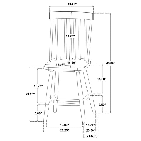 Badoer 5-piece Round Counter Dining Set Light Ash and White