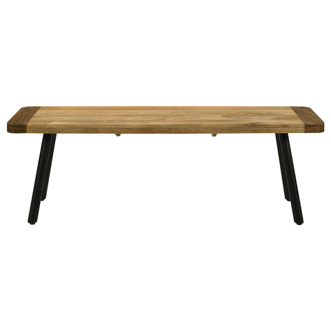 Hilly Wood Dining Bench Natural Mango and BlackNatural Mango