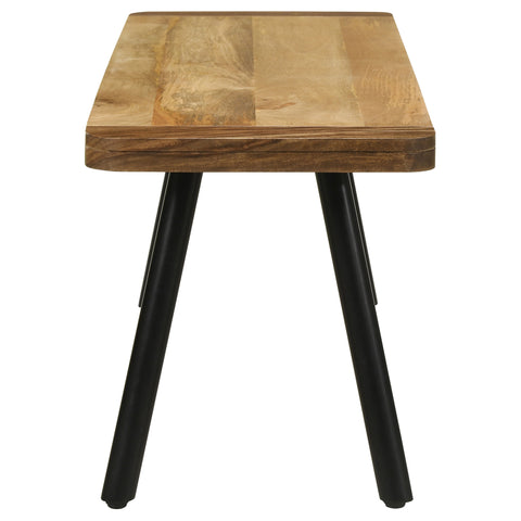 Hilly Wood Dining Bench Natural Mango and BlackNatural Mango